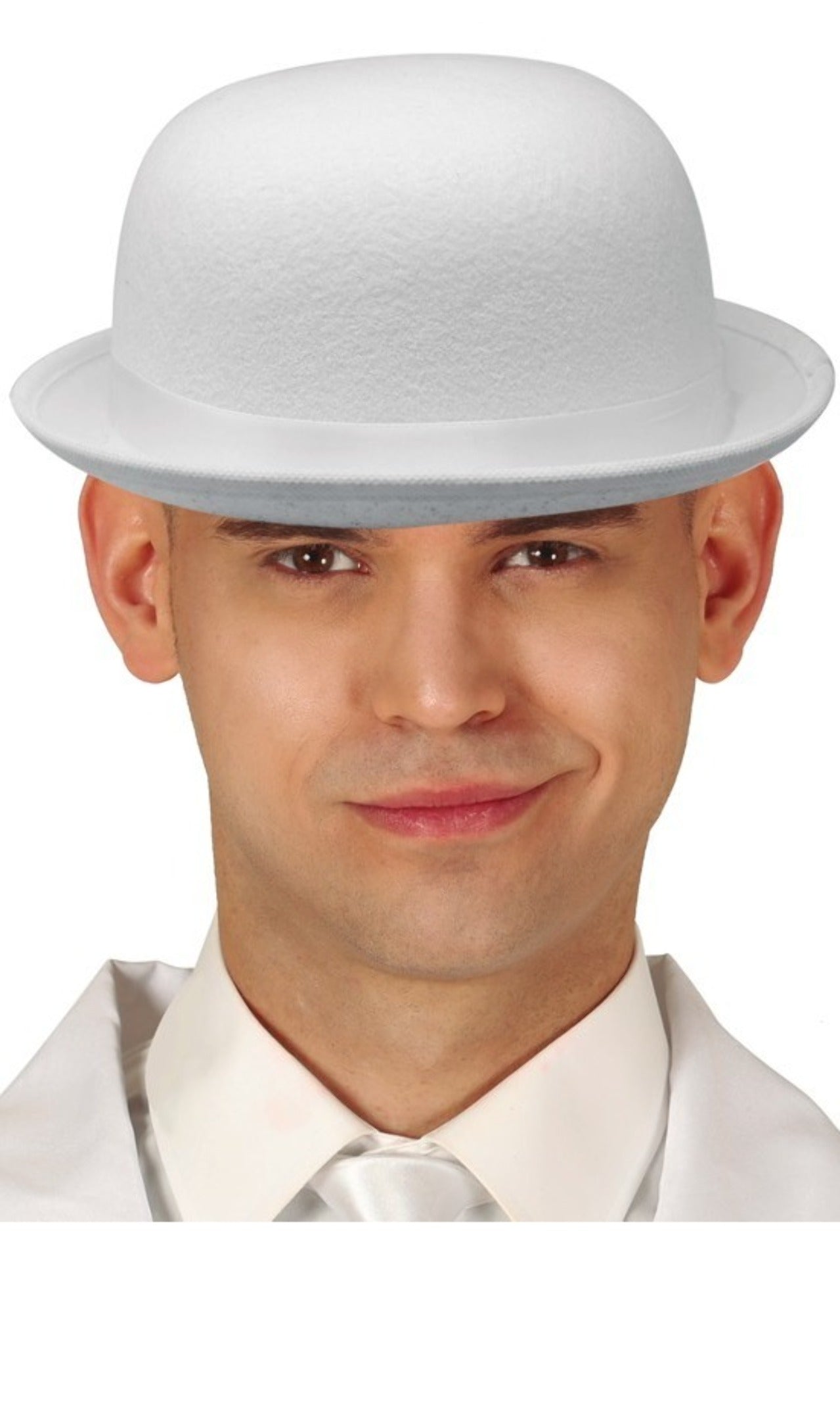 Bombín Blanco Fieltro