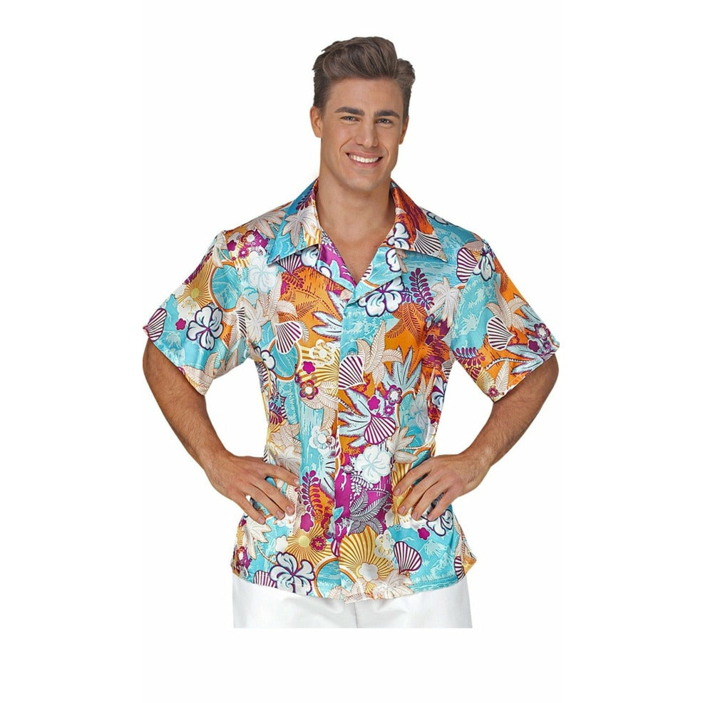 Camisa XL Hawaiana de Flores | Don Disfraz
