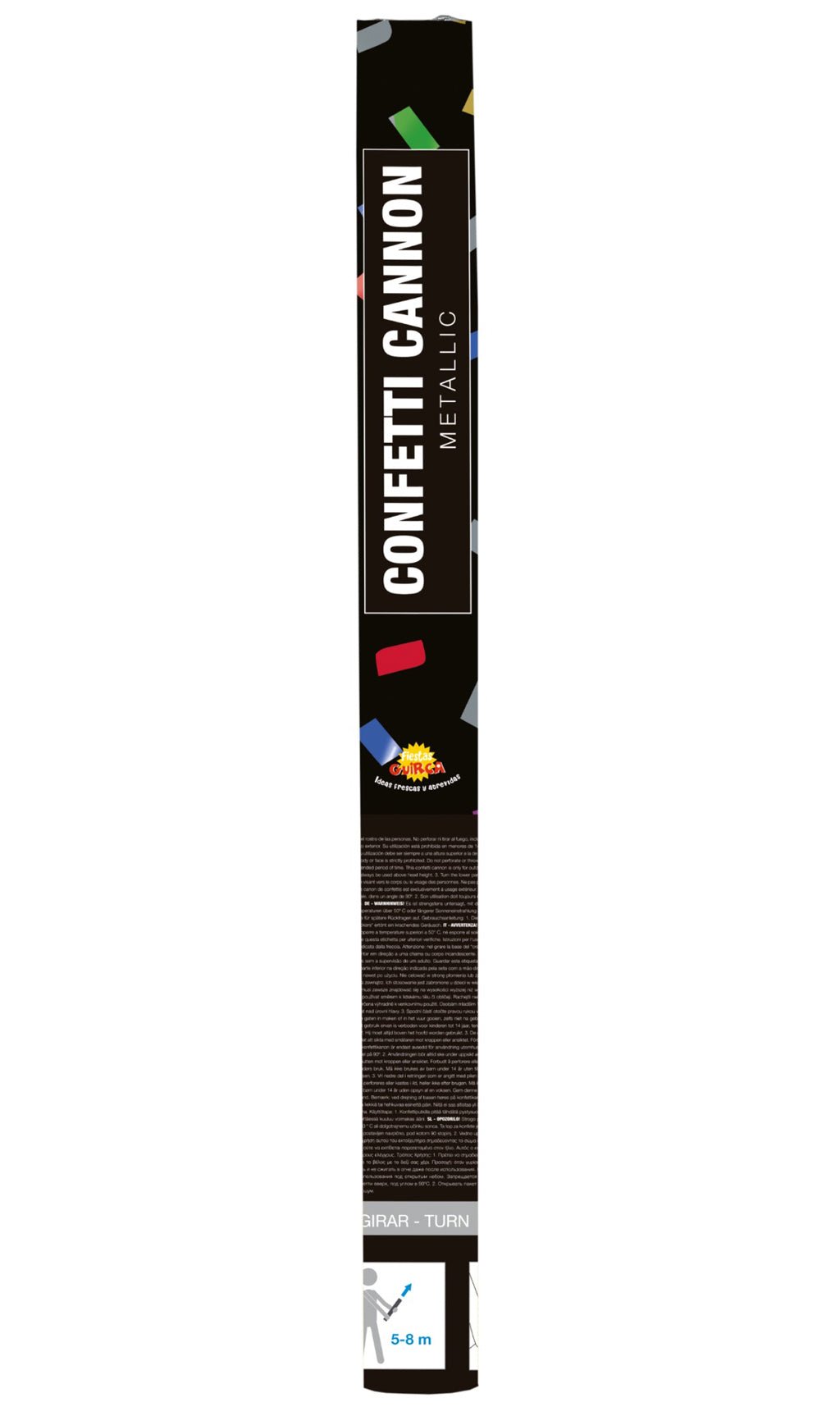 Cañón Confeti Multicolor Metalizado