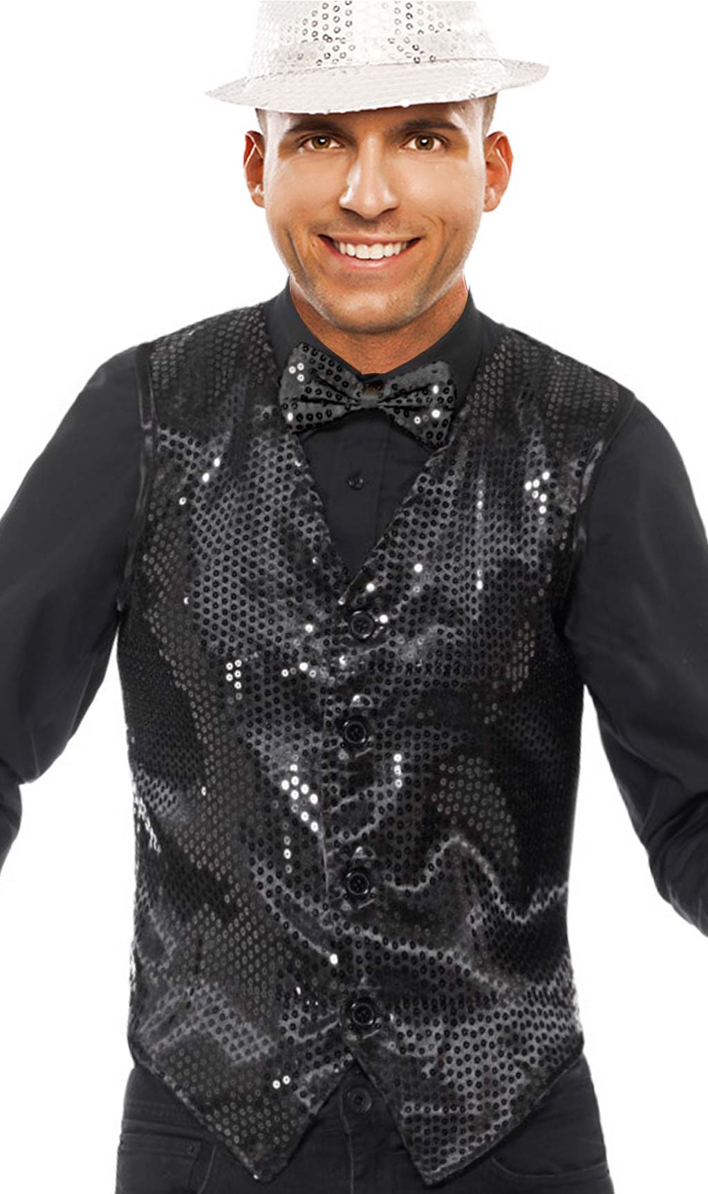 Chaleco de Lentejuelas Negro