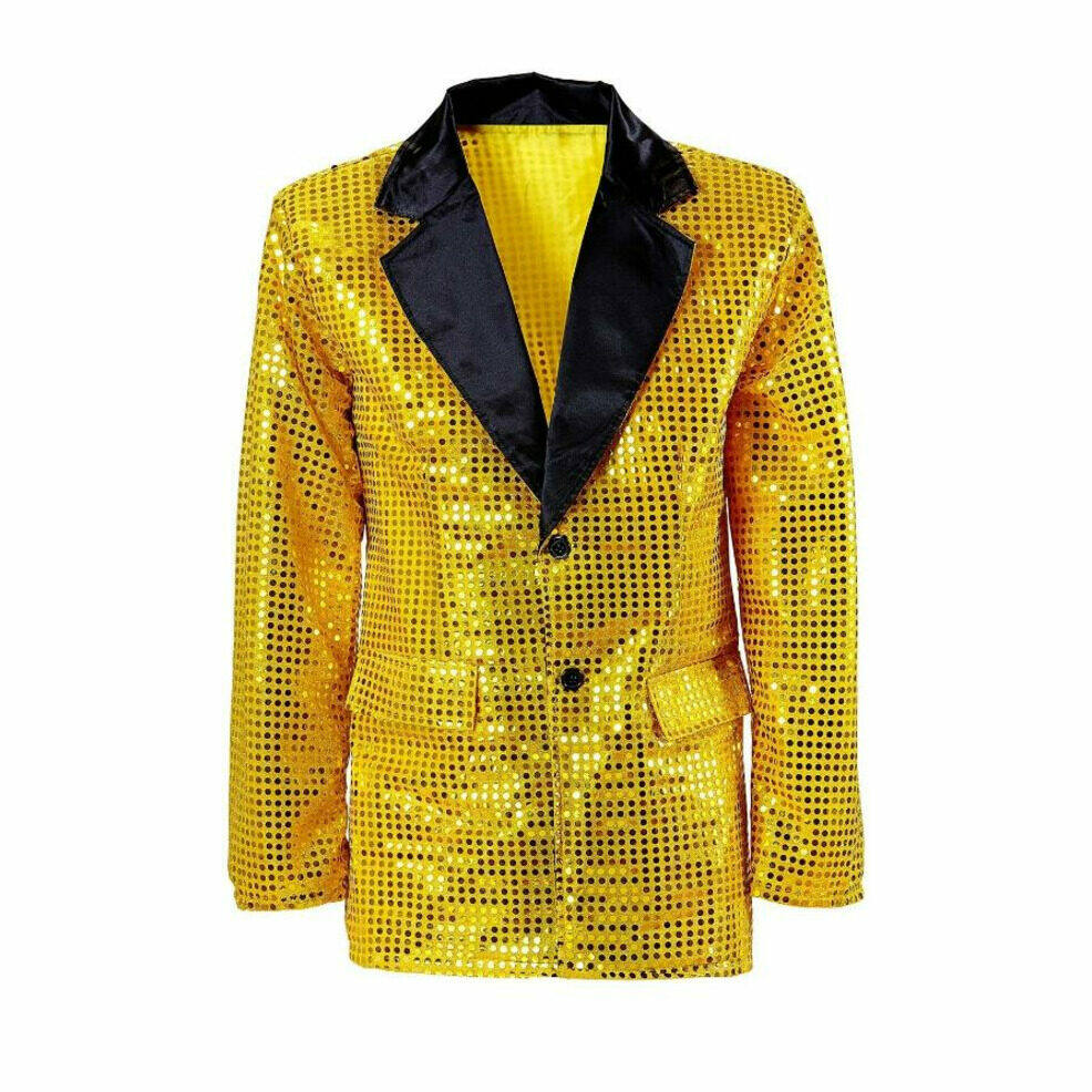 Chaqueta de Lentejuelas Dorada para adulto | Don Disfraz