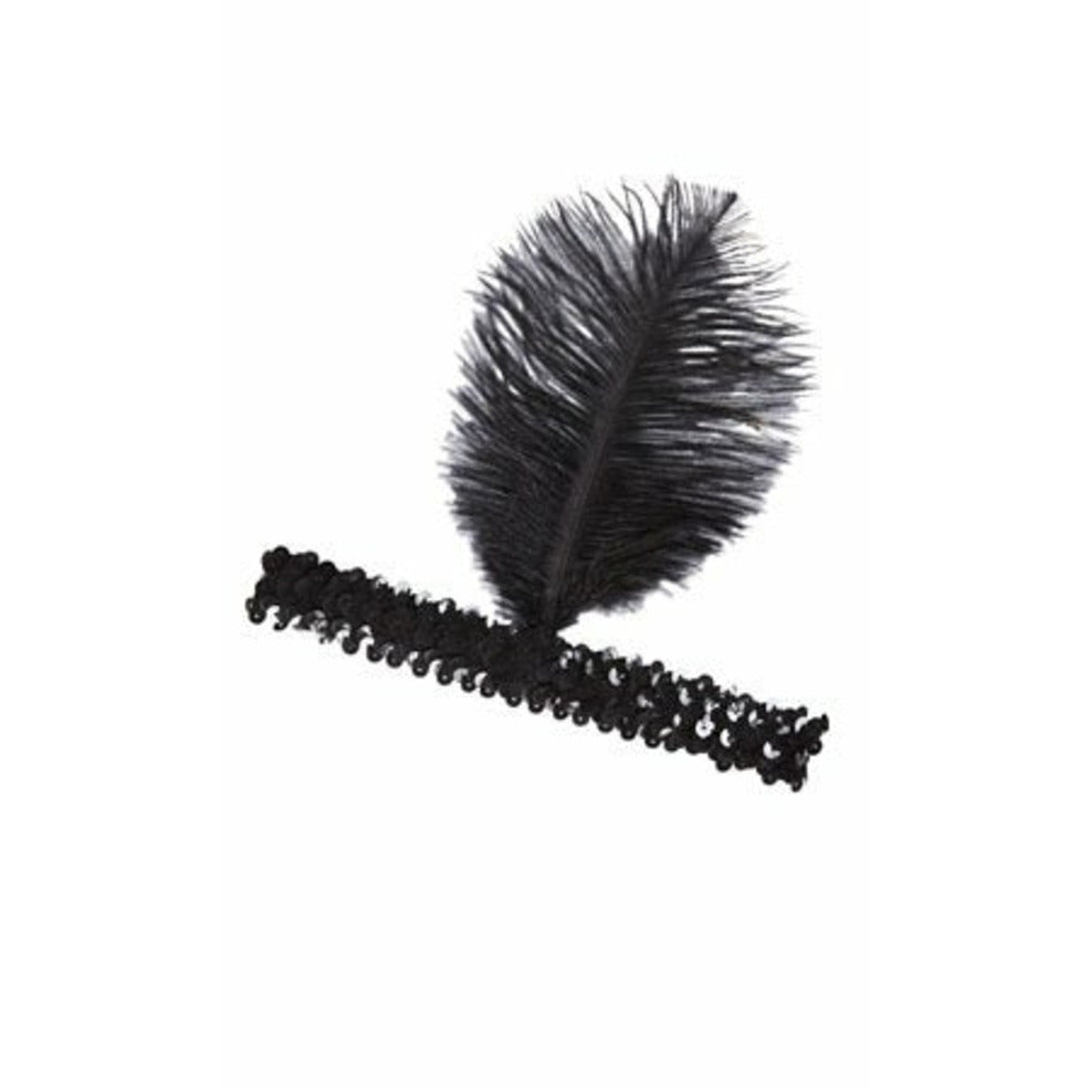 Cinta Charleston Pluma Negra | Don Disfraz