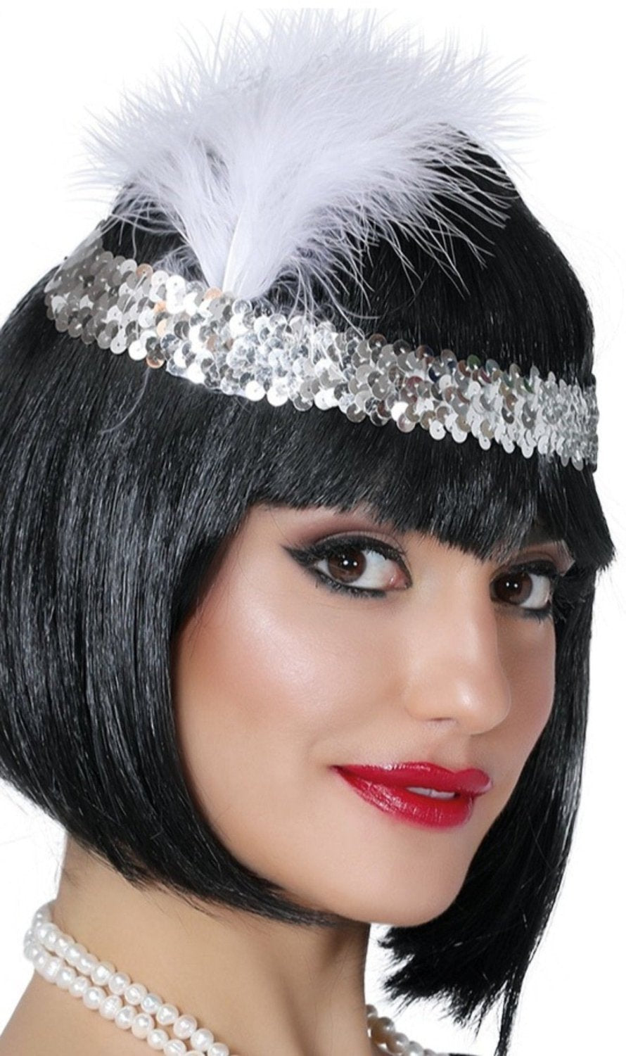 Cinta de Charleston Lentejuelas Plata