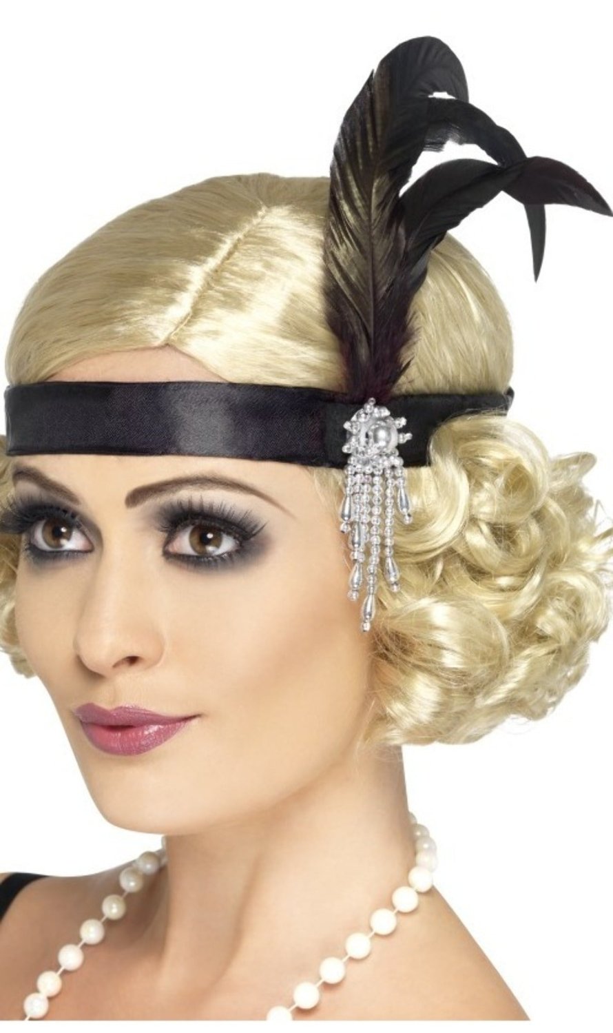 Cinta de Charlestón Negra con Pedrería