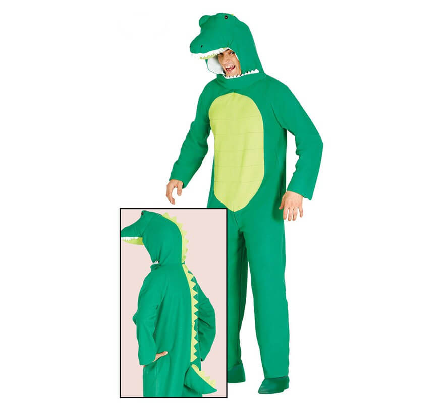 Disfraz Cocodrilo Verde adulto, Talla: L