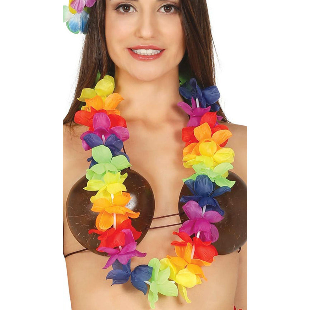 Collar Hawaiano Hibiscos | Don Disfraz