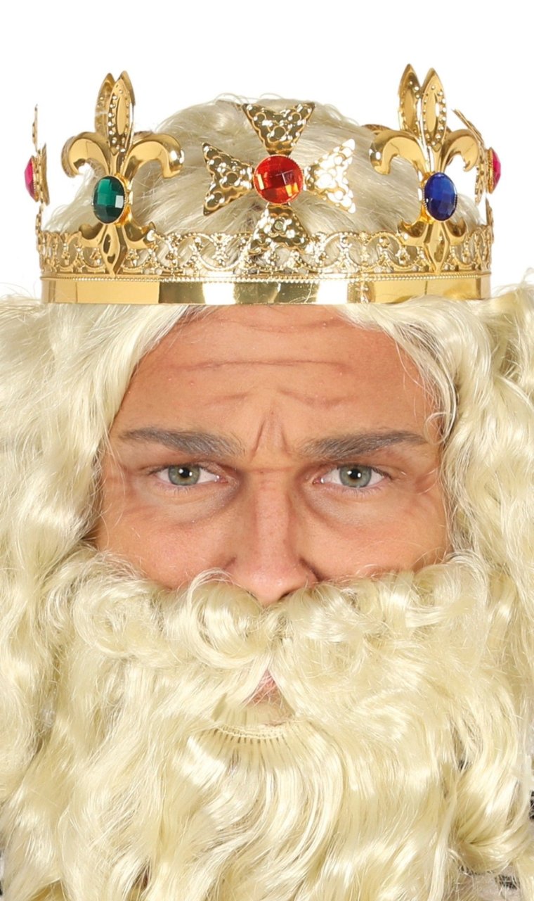 Corona de Rey Dorada Lujo