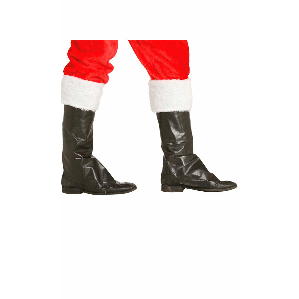 Cubrebotas Negro de Papá Noel infantil | Don Disfraz