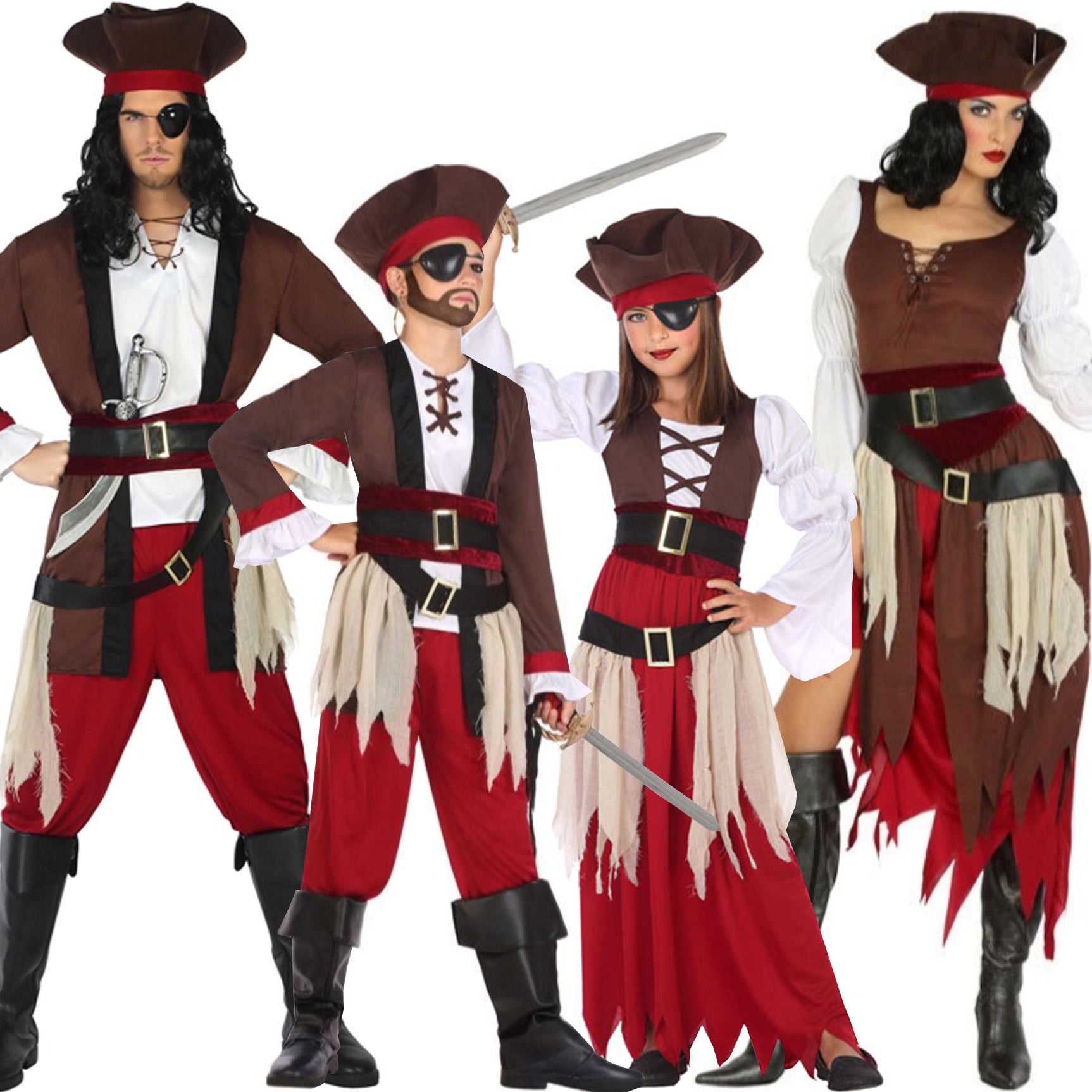 Disfraz de Pirata con Falda para Mujer / Compra online