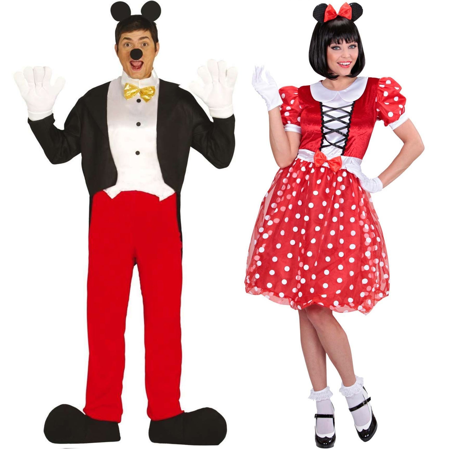 Comprar online Disfraces en pareja de Mickey y Minnie Mouse