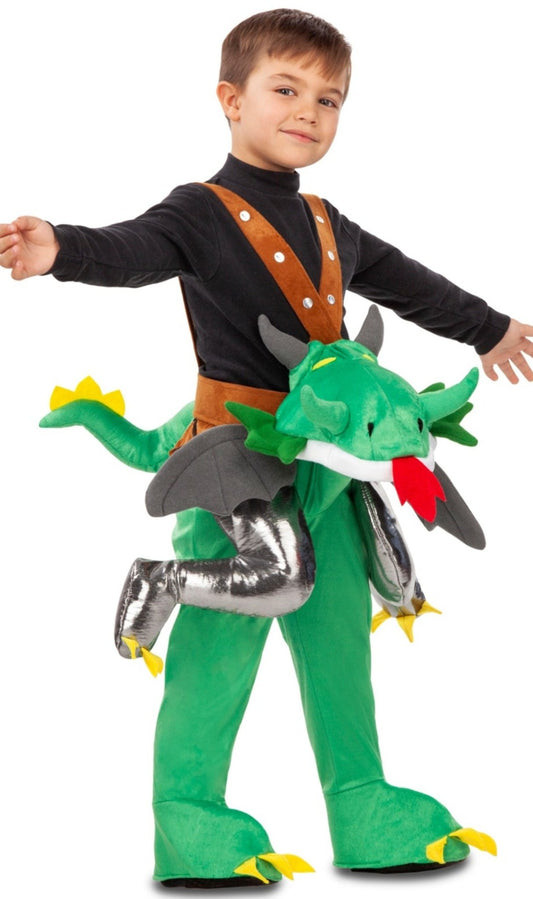 Disfraz a hombros de Dragón Verde infantil I Don Disfraz