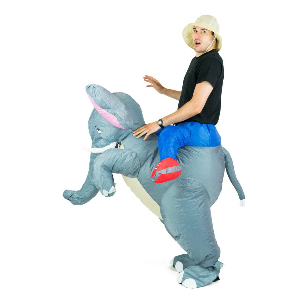 Disfraz a Hombros Elefante Gris Hinchable adulto | Don Disfraz