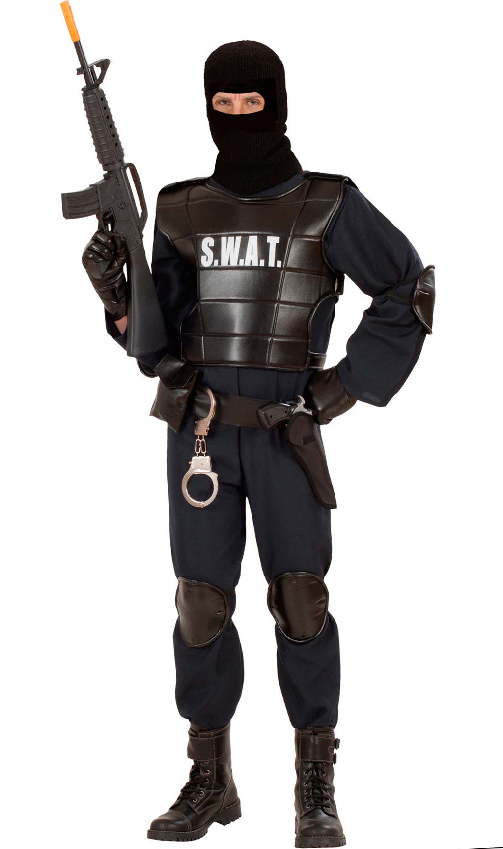 Pepeganga S.A.. Disfraz de policía chaleco de nylon con accesorios en bolsa
