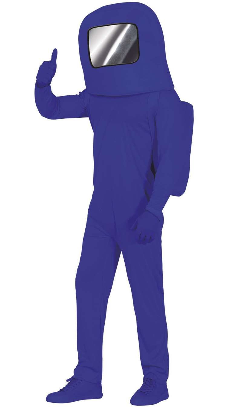 Disfraz de Among Us Azul Espacial Don Disfraz