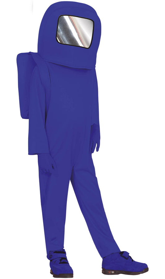 Disfraz de Among Us Azul Espacial infantil I Don Disfraz