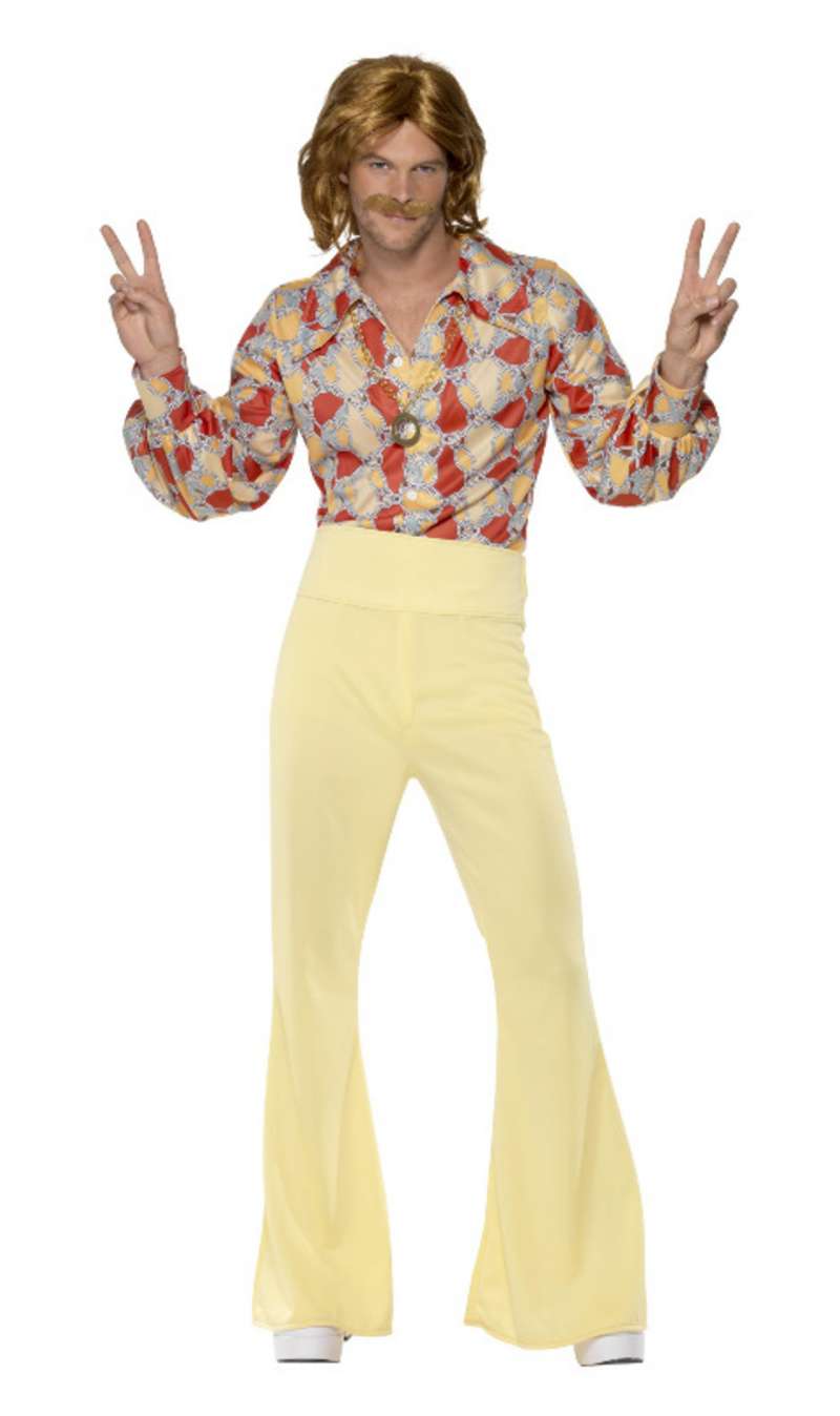 Disfraz Años 60 Amarillo hombre, Talla: M Don Disfraz