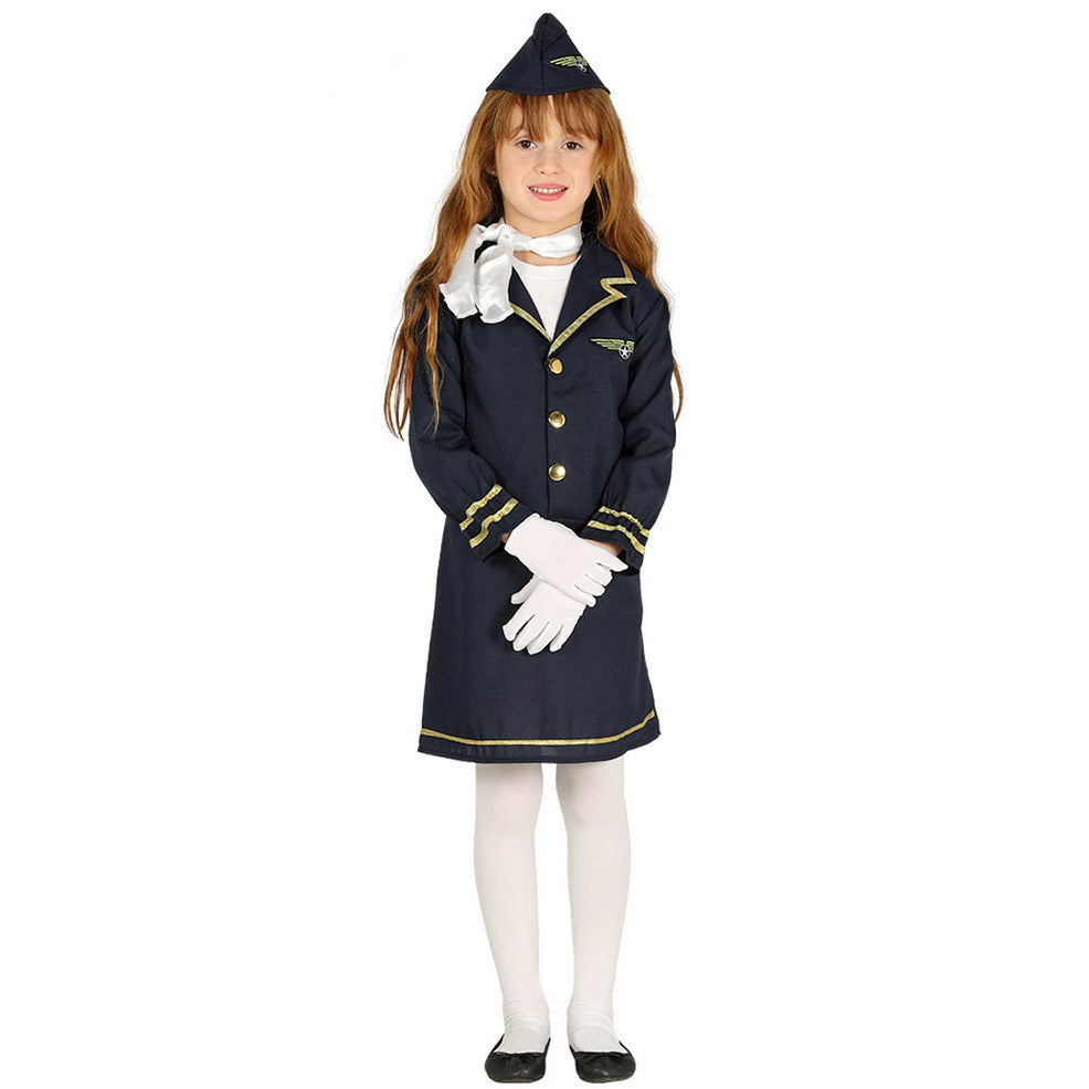 Disfraz de Azafata Uniforme para niña | Don Disfraz