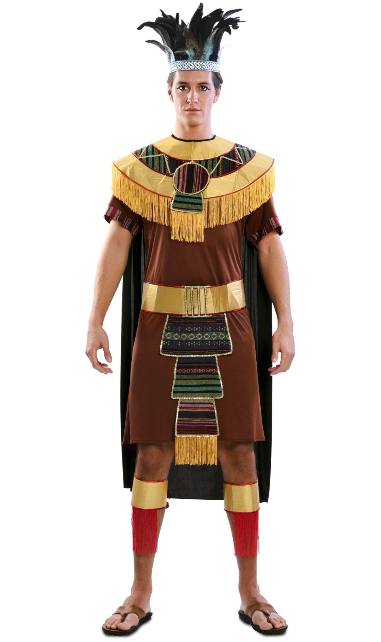 Disfraz de Azteca Marrón para adulto Don Disfraz - Main Image