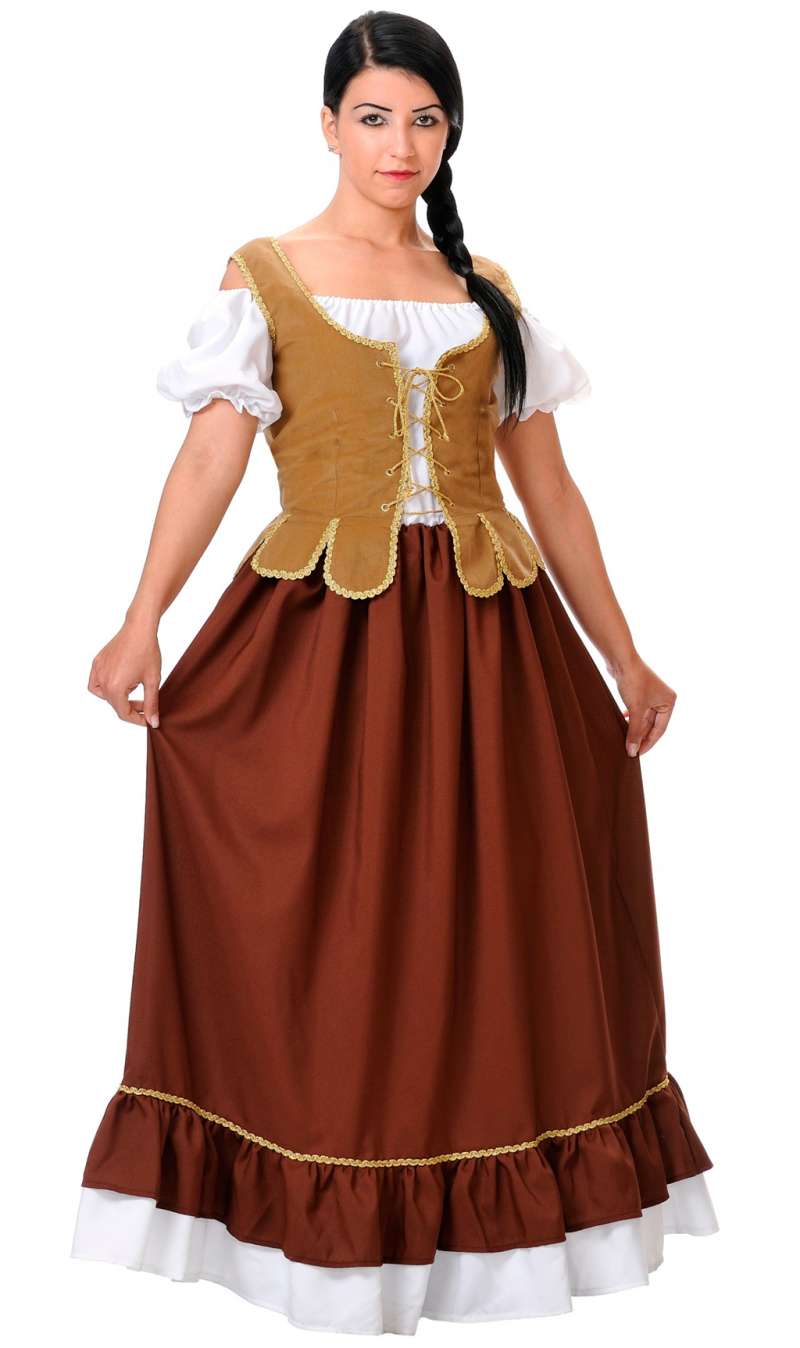 Disfraz Medieval Campesina Matilde mujer, Tallas: M y XL