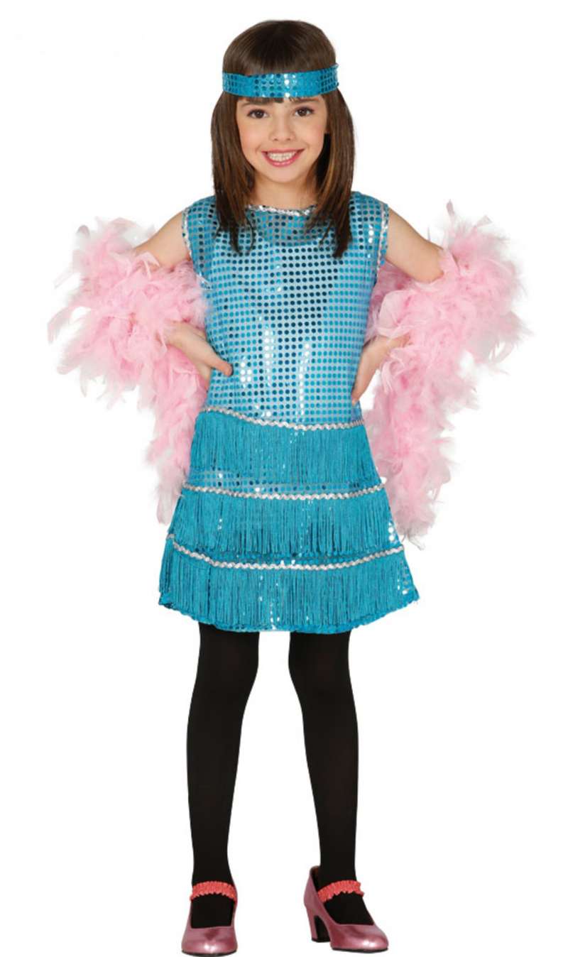 Disfraz de Charleston Azul Infantil s| Don Disfraz