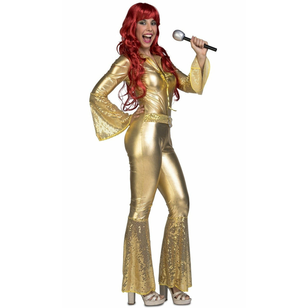 Disfraz de Chica Disco Dorado para mujer | Don Disfraz