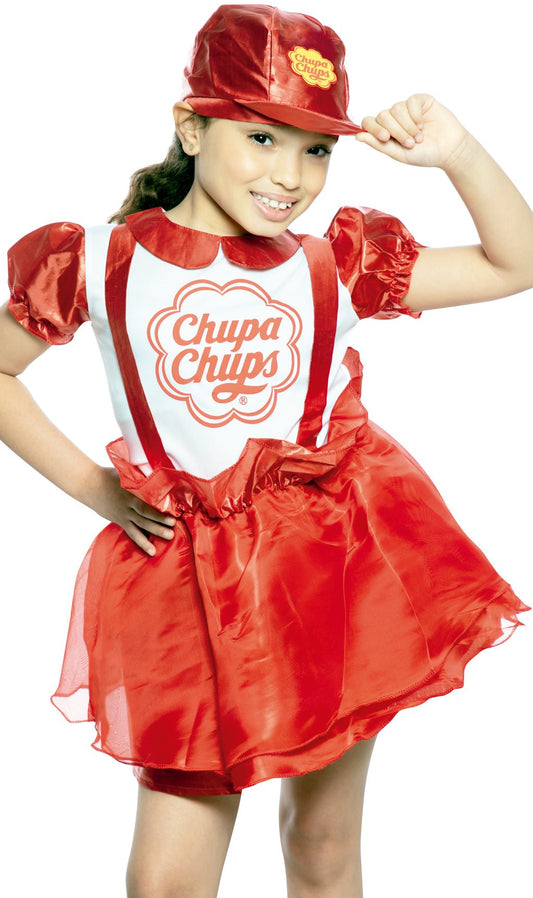 Disfraz de Chupa Chups™ Rojo para niña I Don Disfraz
