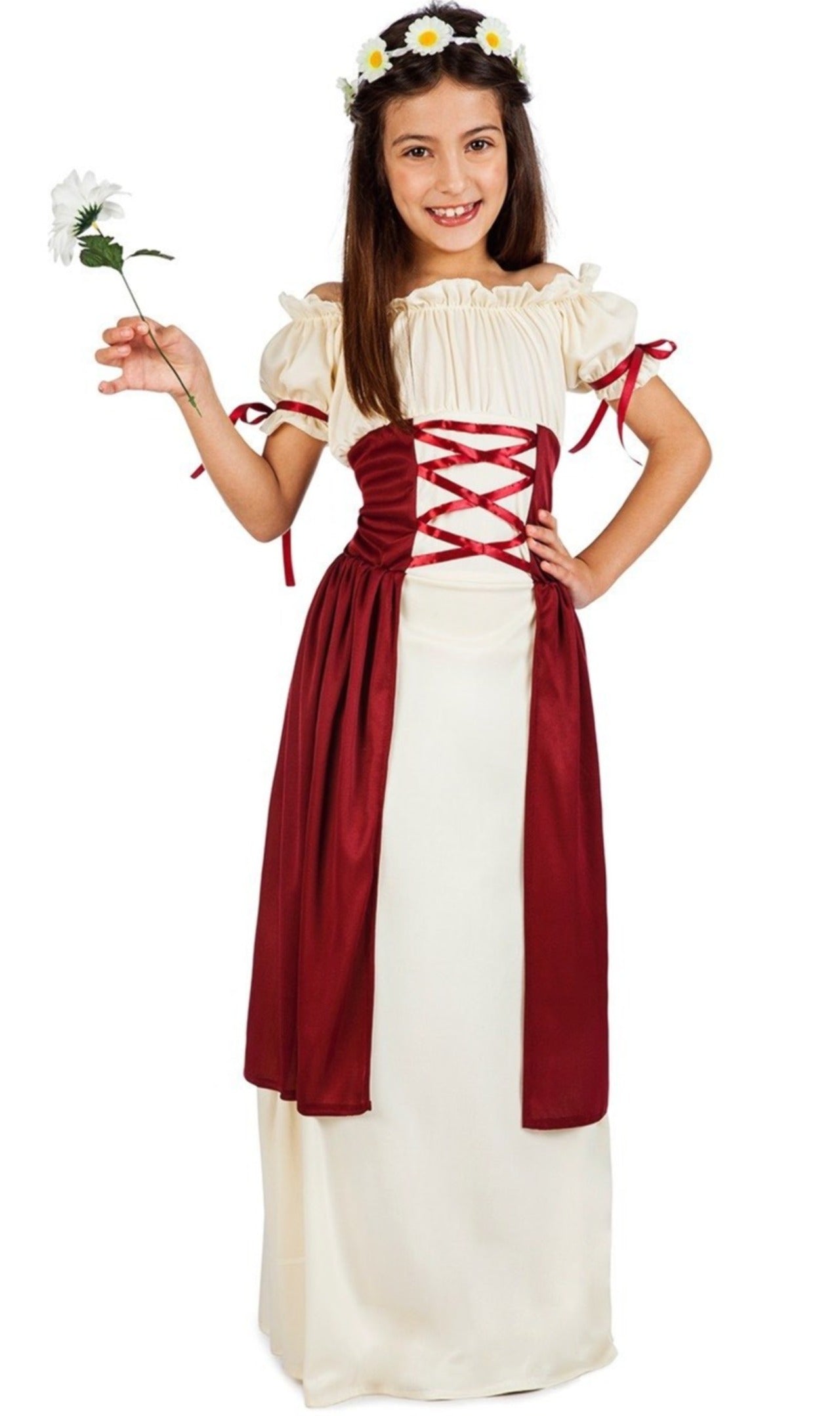 Disfraz de Dama Medieval Linda para infantil
