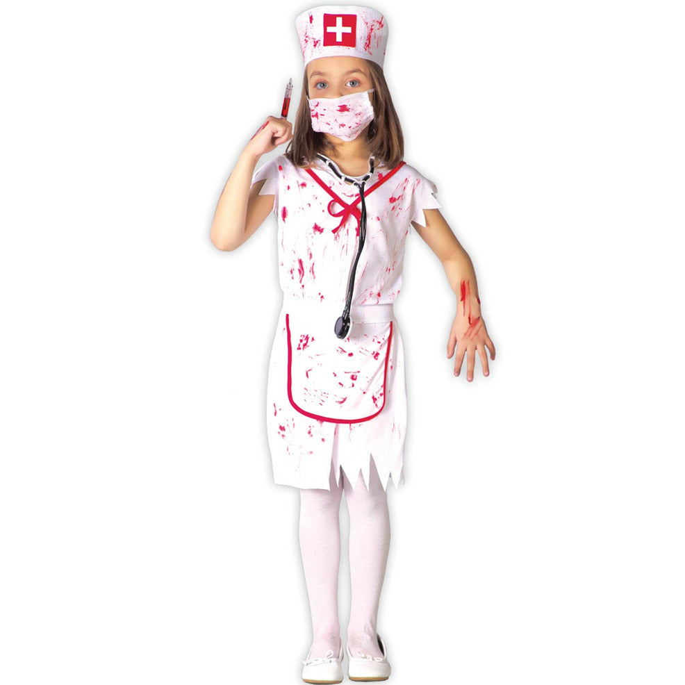 Disfraz de Enfermera Zombie para niña | Don Disfraz