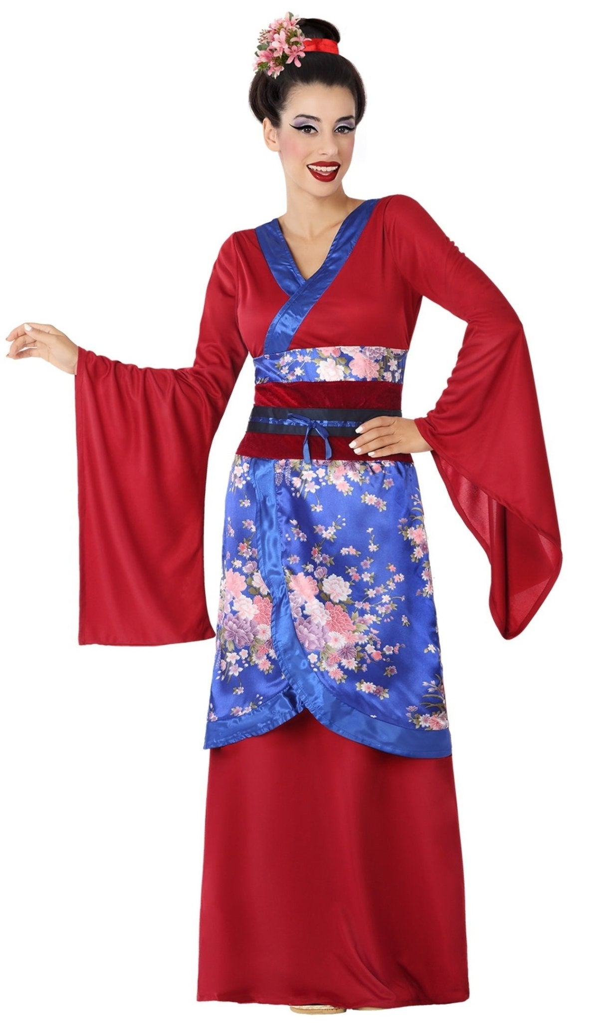 Disfraz de Geisha rojo mujer: Disfraces adultos,y disfraces originales  baratos - Vegaoo