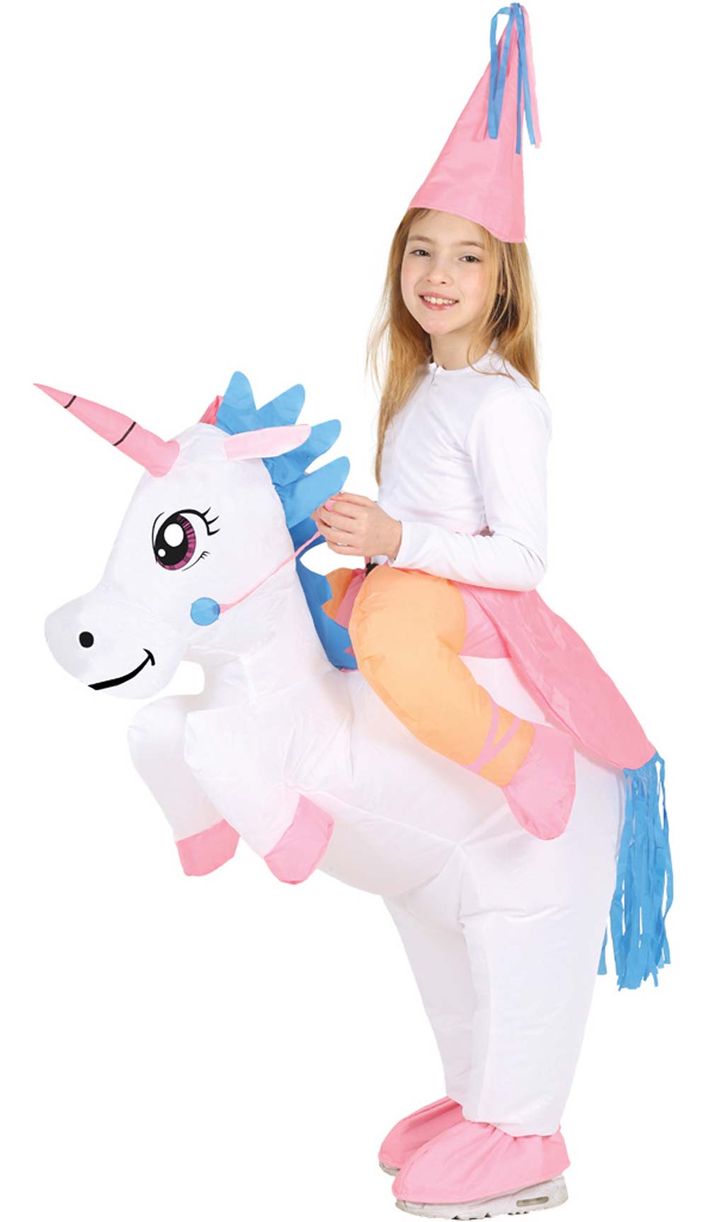 Disfraz de Hada sobre Unicornio Hinchable Don Disfraz