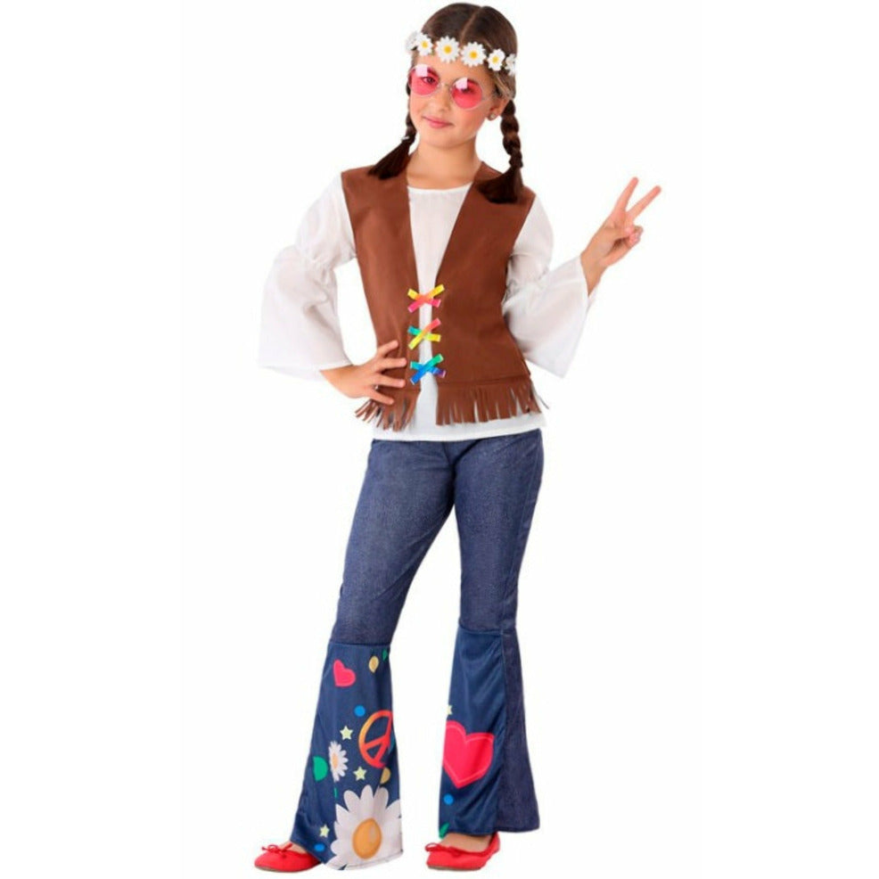 Disfraz de Hippie Alegre para niña | Don Disfraz
