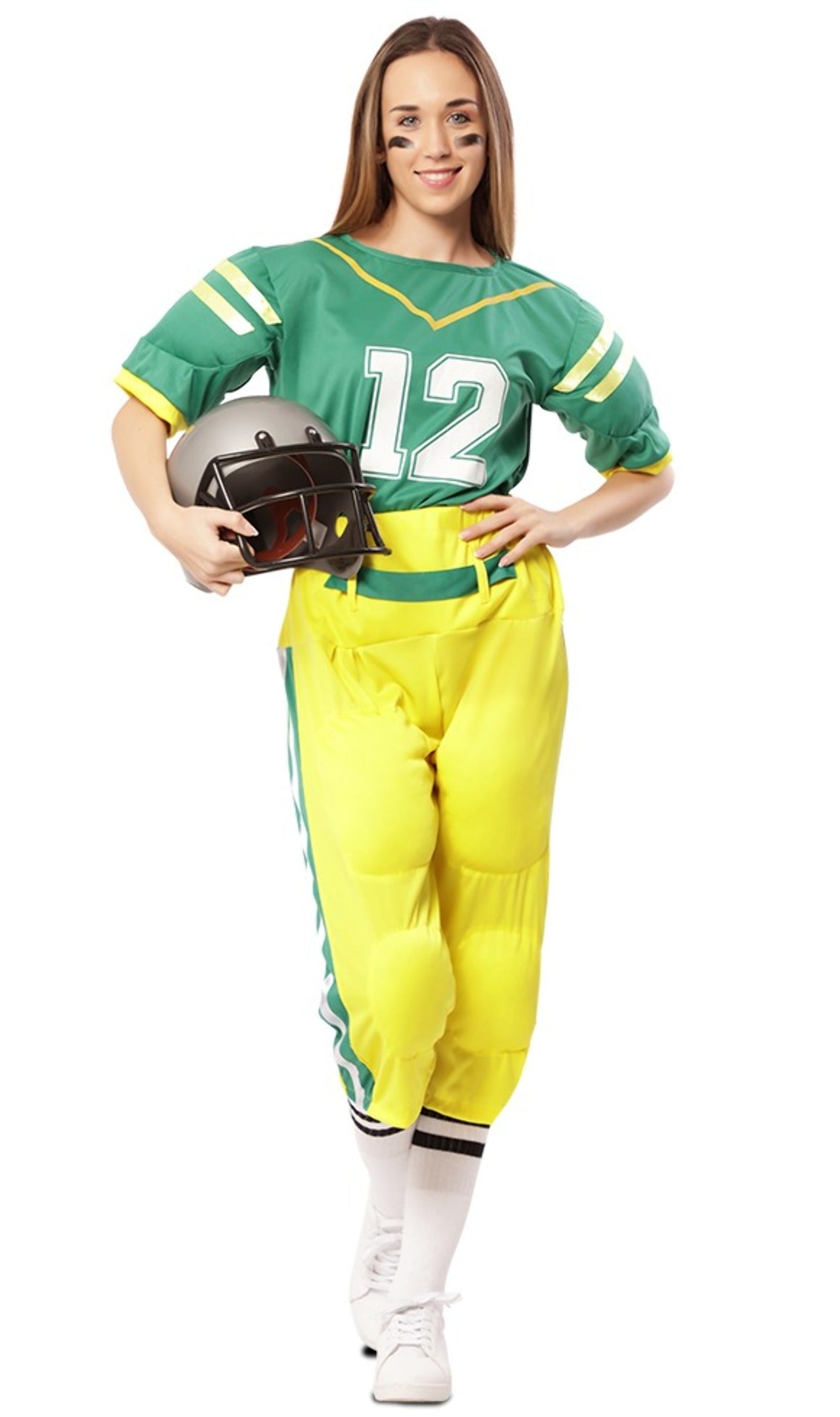 Disfraz de Jugador de Rugby Verde para mujer I Don Disfraz
