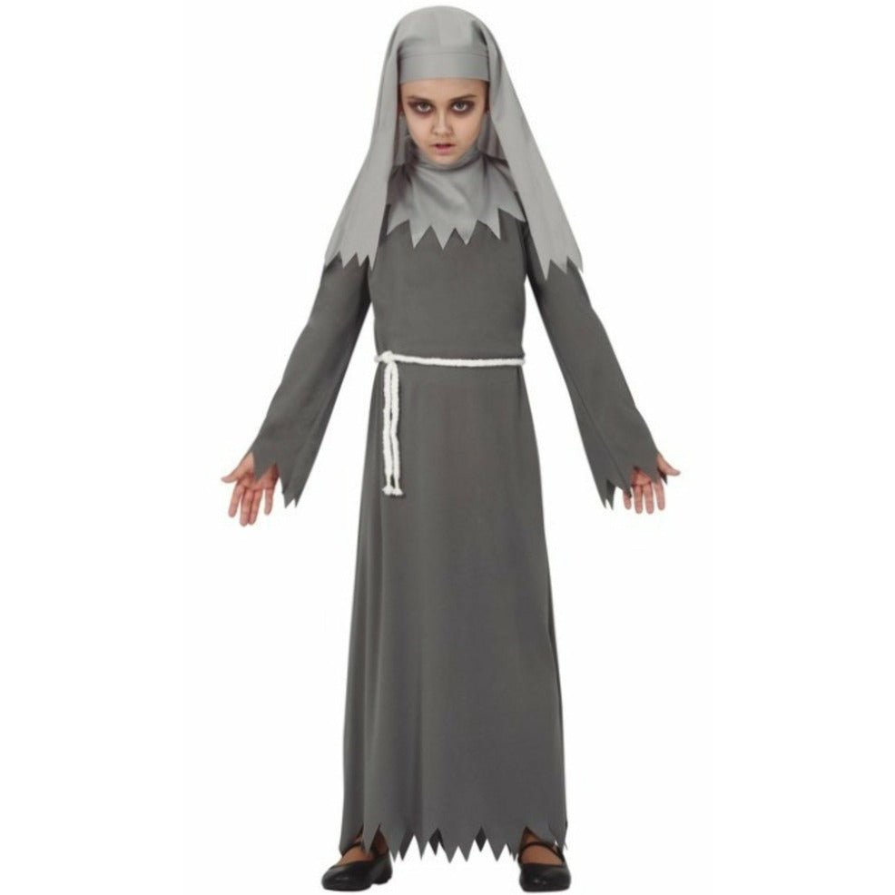 Disfraz de Monja Fantasma Gris para niña | Don Disfraz