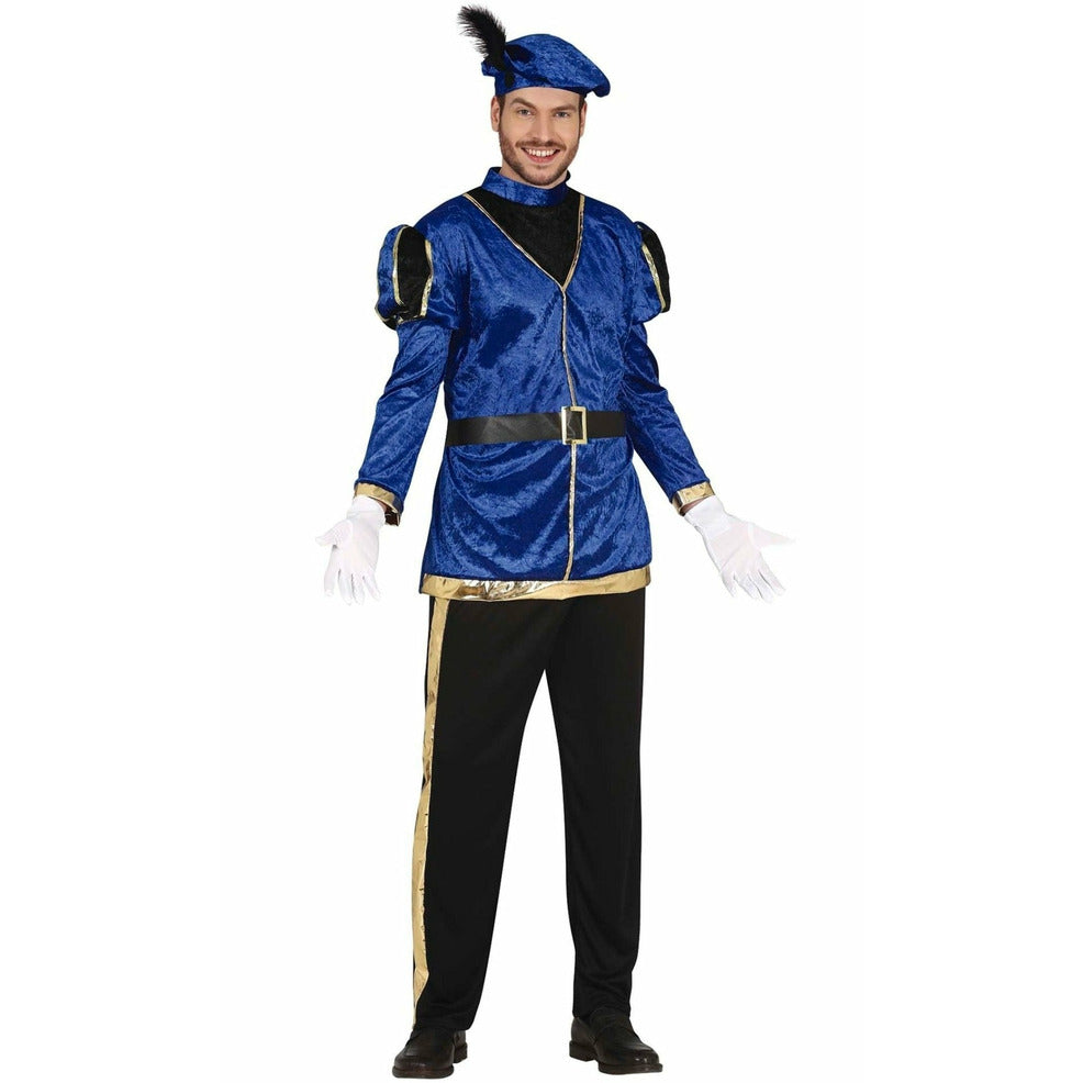 Disfraz de Paje Real Navideño Azul para hombre | Don Disfraz