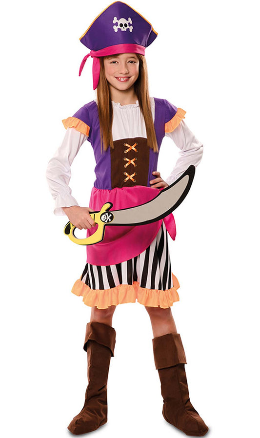 Disfraz de Pirata Viajera para niña I Don Disfraz