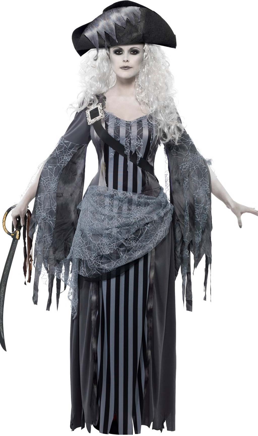 Disfraz Pirata Zombie Fantasma Mujer Don Disfraz