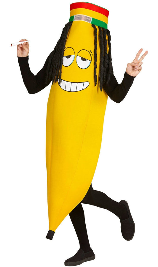 Disfraz de Plátano Rastafari para adulto I Don Disfraz