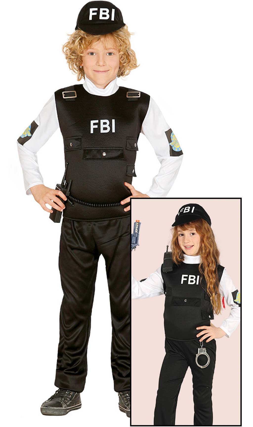 DISFRAZ POLICÍA FBI - XS