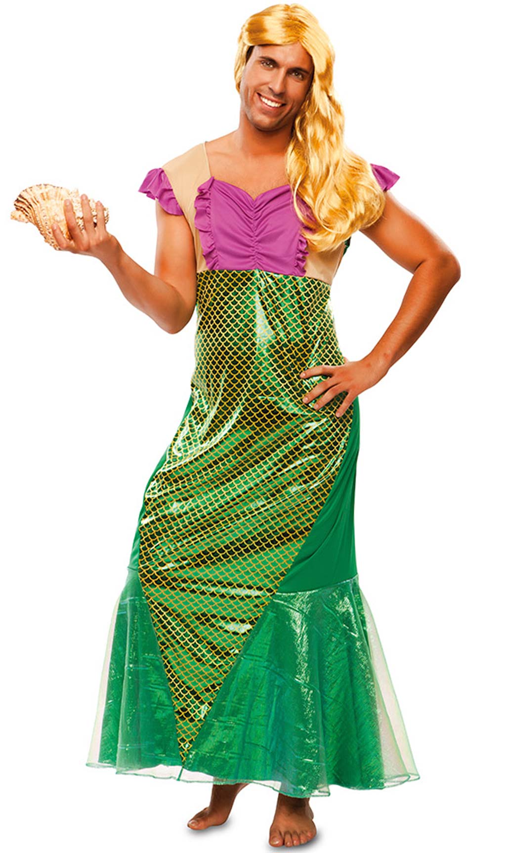 Disfraz de Sirena Verde para adulto Don Disfraz