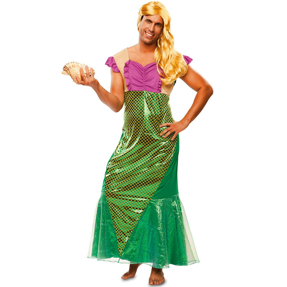 Disfraz de Sirena Verde para hombre | Don Disfraz