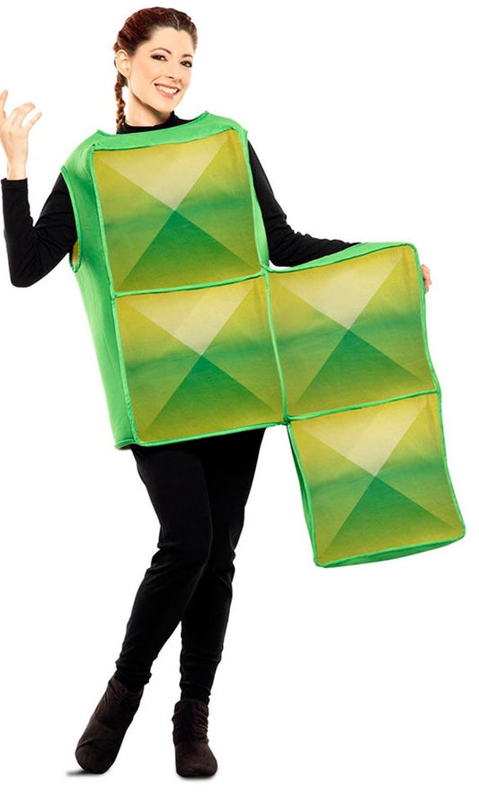 Disfraz de Tetris Verde para adulto I Don Disfraz