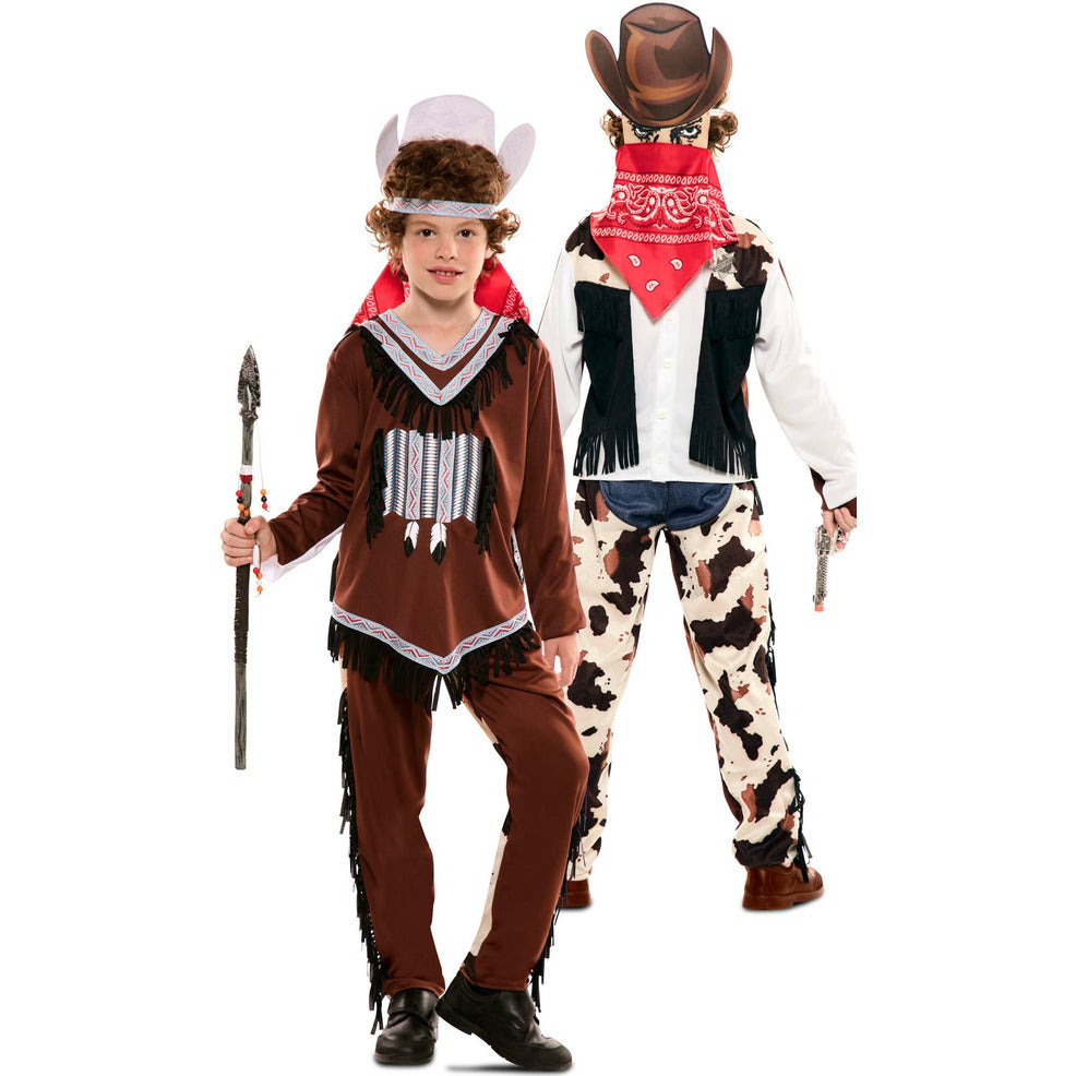 Disfraz Doble de Indio y Vaquero para niño | Don Disfraz