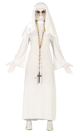 Disfraz Monja Fantasma Blanca Mujer, Tallas: Única