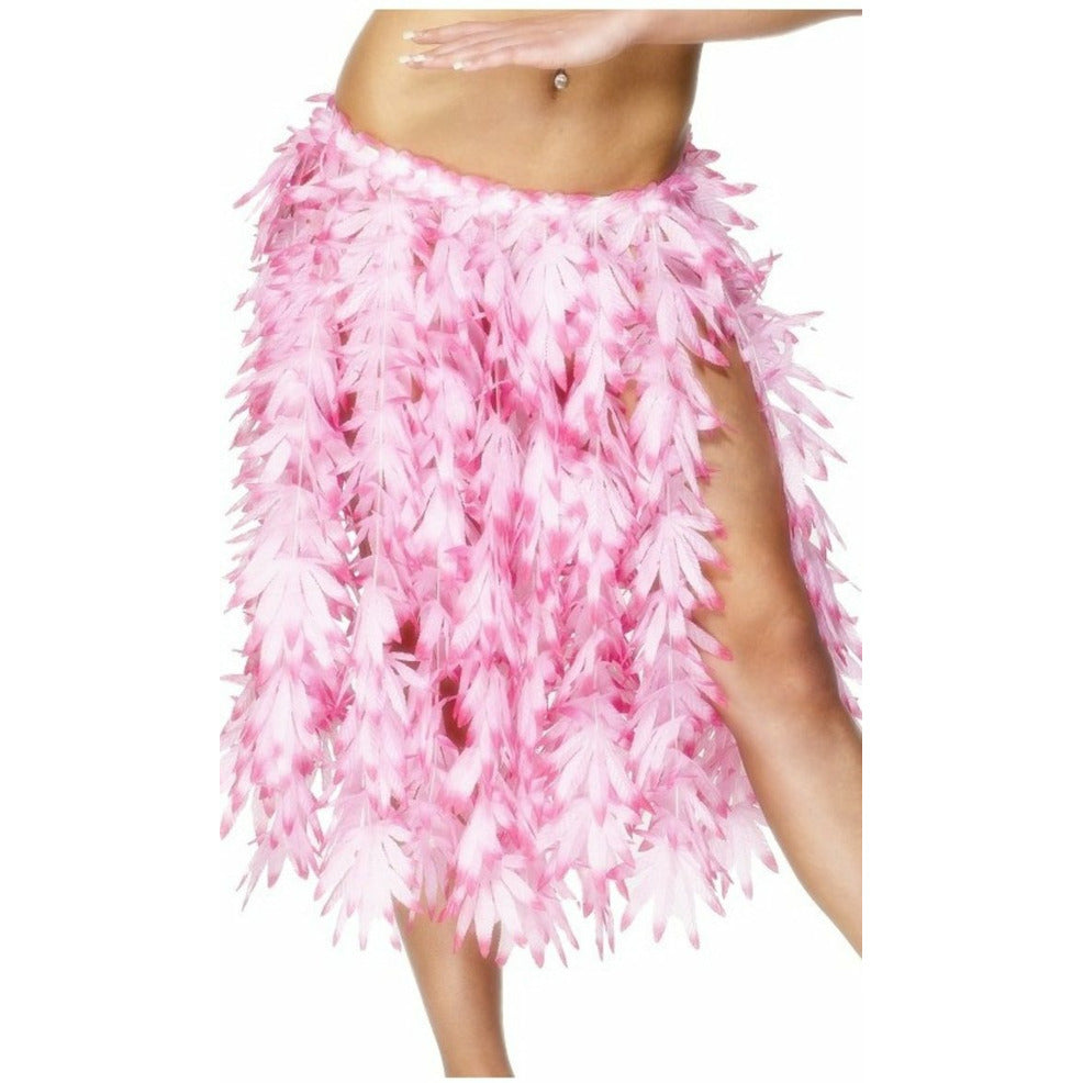 Falda Hawaiana Rosa Deluxe | Don Disfraz