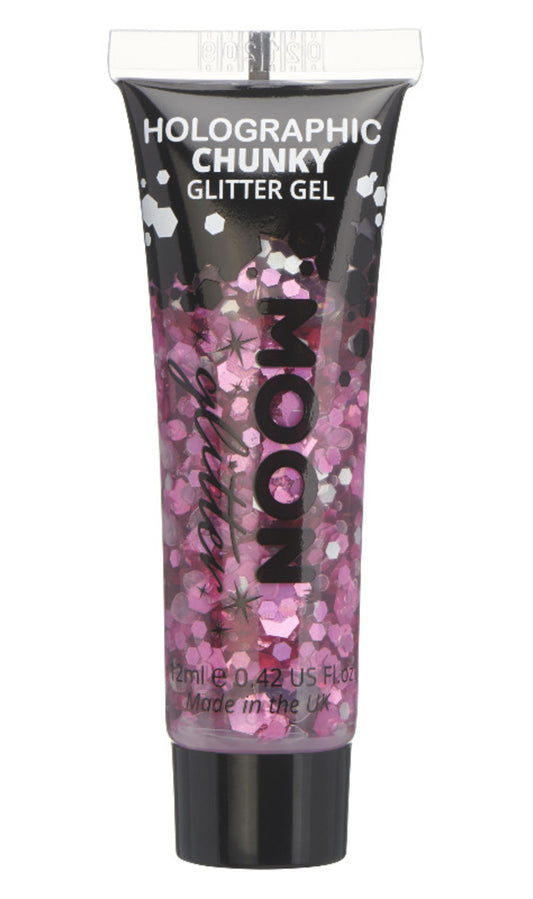 Glitter en Gel Rosa Holográfica