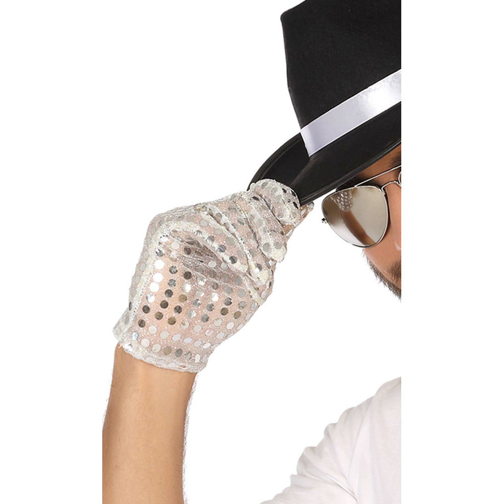 Guantes Cortos Plateados | Don Disfraz
