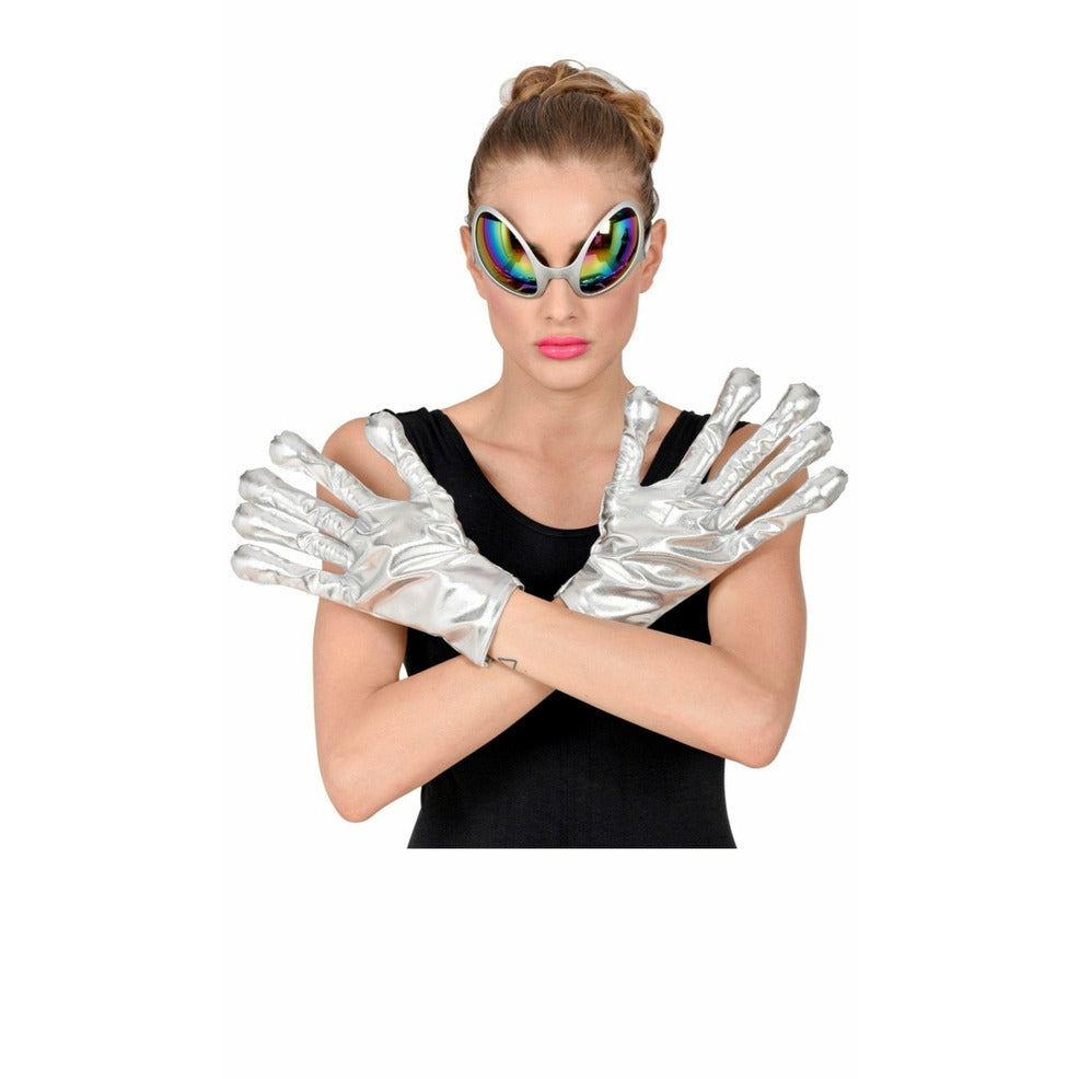 Guantes de Alien Plateados | Don Disfraz