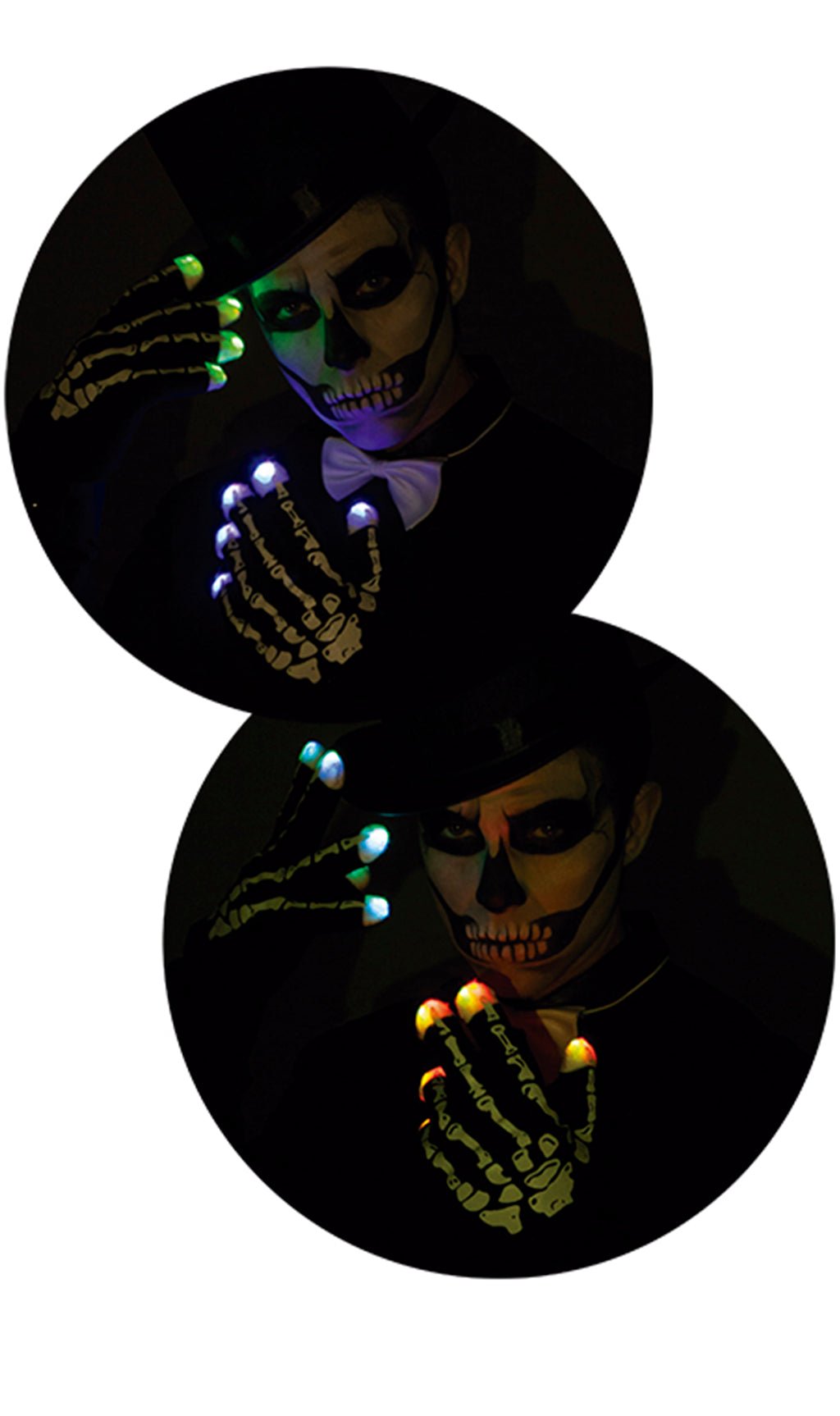 Guantes de Esqueleto con Luz