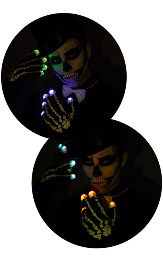 Guantes de Esqueleto con Luz