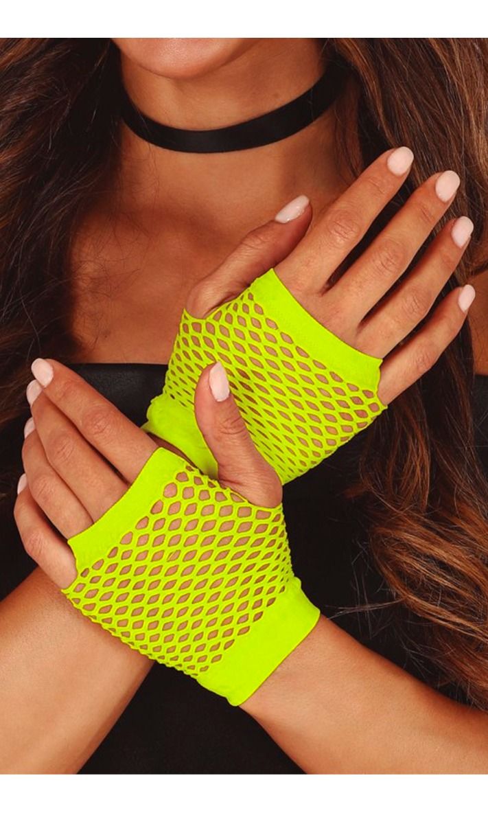 Guantes de Rejilla Corto Amarillo